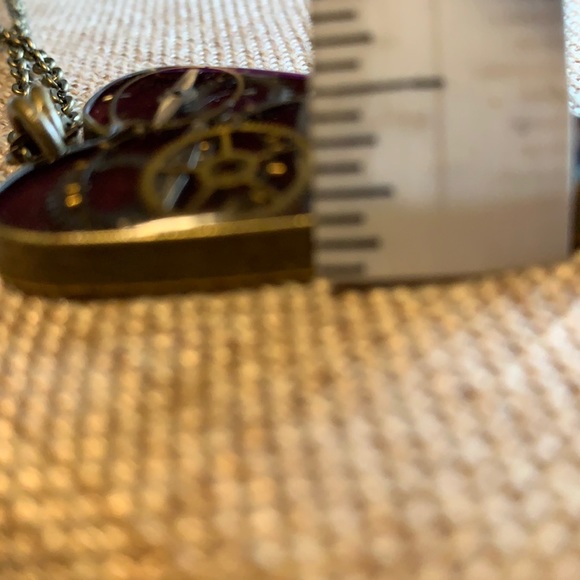 Heart Gears unique Necklace Handmade - Picture 7 of 8